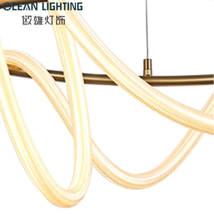 Silicone Strip Simply Decoration LED Chandelier Pendant Lamp Fixture