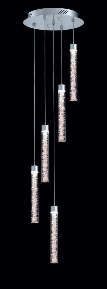 Square Bar Modern Pendant Ceiling Lamp LED Crystal Chandelier Lighting Hanging Light Fixture Lamp for Living Room