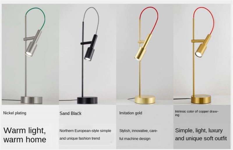 Bedroom Bedside Reading LED Desk Lamp Nordic Modern Simple Small Table Lights Creative Study Dormitory Rotating Head Desk Light