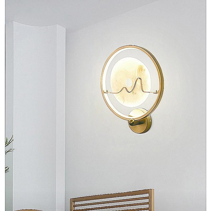 Chinese Creative Club Living Room Light Bedroom Bedside Simple Jade Wall Lamp