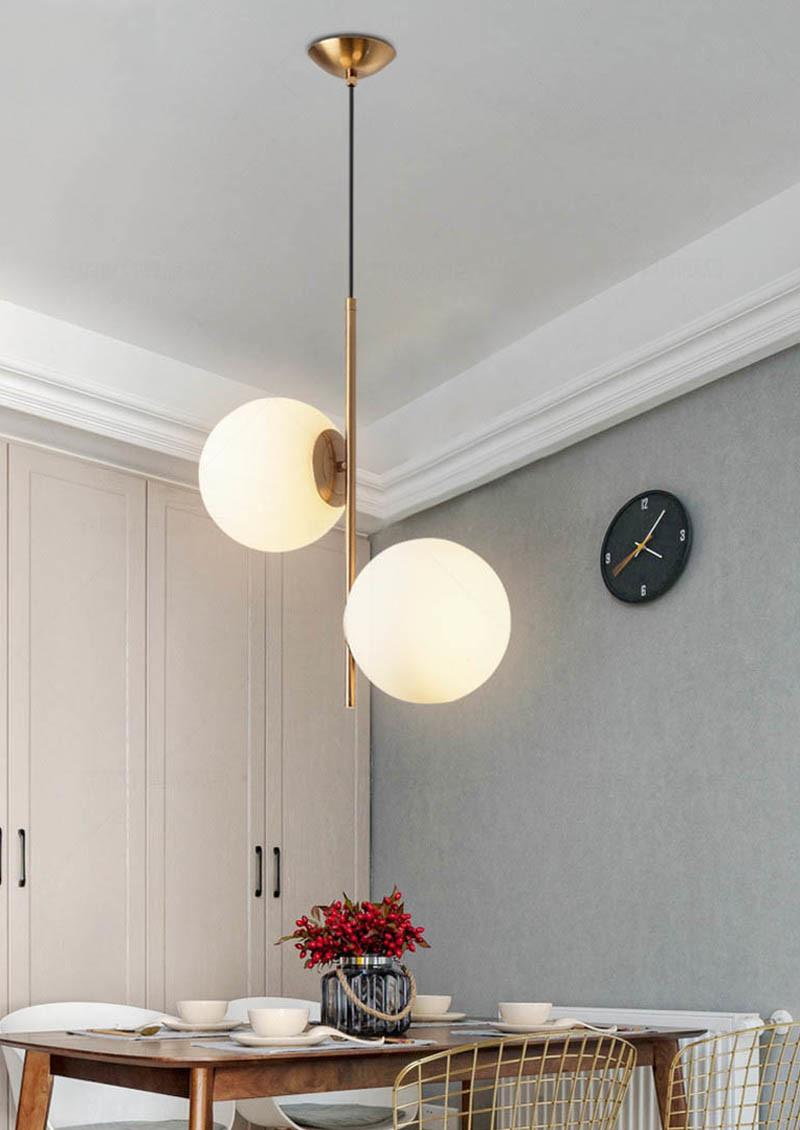 Sgrow Decorative Glass Luster Hanging Lamp Lighting Fixture Nordic Modern Glass Balls Pendant Light (WH-GP-86)