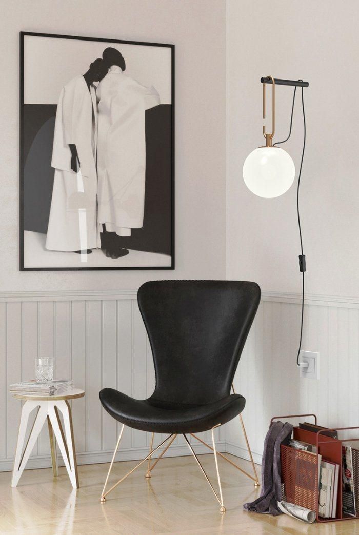 Modern Glass Wall Lamp Sconce Light with Plug for Bedside, Study Room