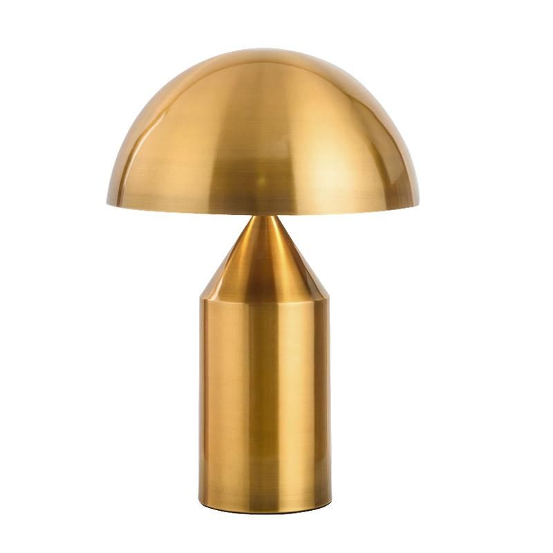 Minimalist Postmodern Bedroom Nordic Decorative Creative Mushroom Bedside Table Lamp for Hotel Metal Modern LED Hotel Table Light