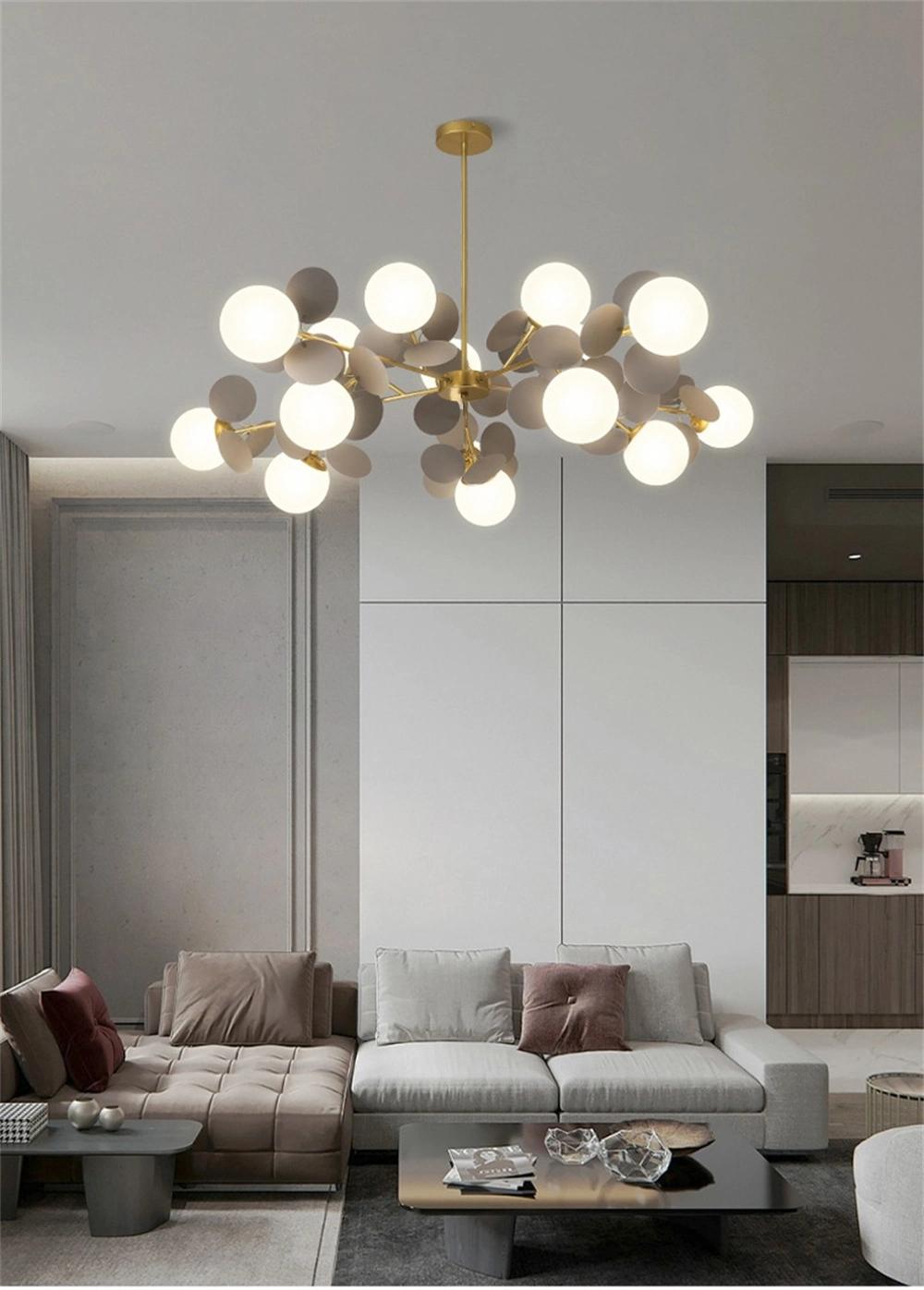 Nordic Fashion Ins Net Red Creative Bedroom Lamp Simple Modern Girl Room Children′s Room Flower Chandelier Lamp