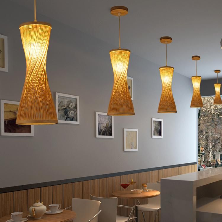 Modern Jute Pendant Lights for Living Room Bedroom Restaurant Lighting Fixtures (WH-WP-16)