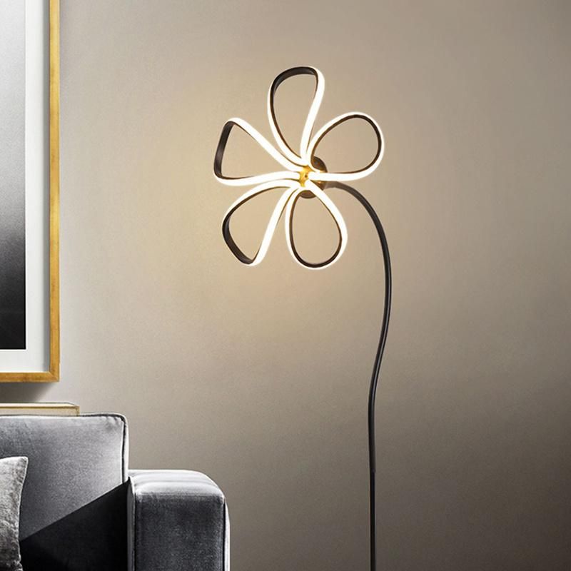 Flower Modern Style Floor Lamp Table Lamp Linear Shape Desk Lamp