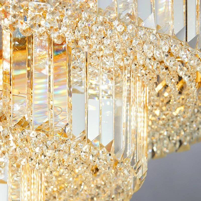 Gold Modern Chandelier for Living Room Multilayer Crystal Ceiling Chandelier (WH-CA-62)