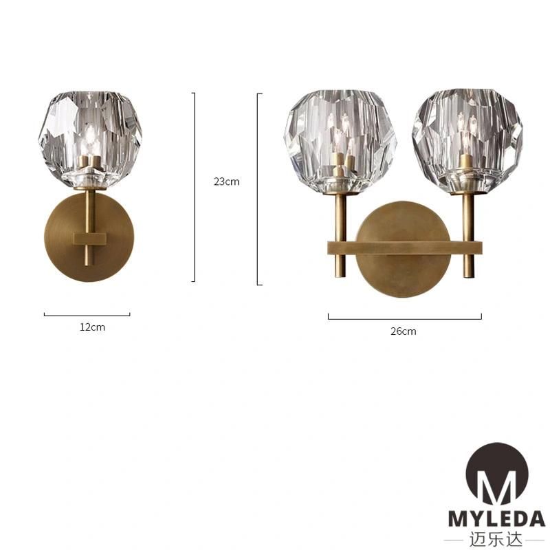 Art Deco LED Crystal Wall Sconces Mirrors Lights