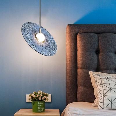 Nordic Round Pendant Light Creative Designer Bedroom Creative Terrazzo Restaurant Planet Terrazzo Pendant Lamp(Wh-Ap-128