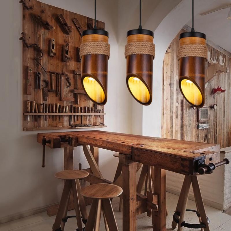 Retro Loft Vintage Chandelier Restaurant Corridors Chinese Antique Bamboo Rope Light (WH-VP-143)