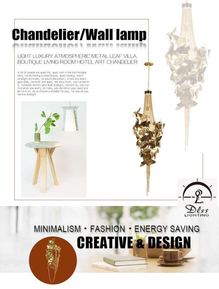 Modern Decorative Hanging Lamp Gold Crystal LED Chandelier