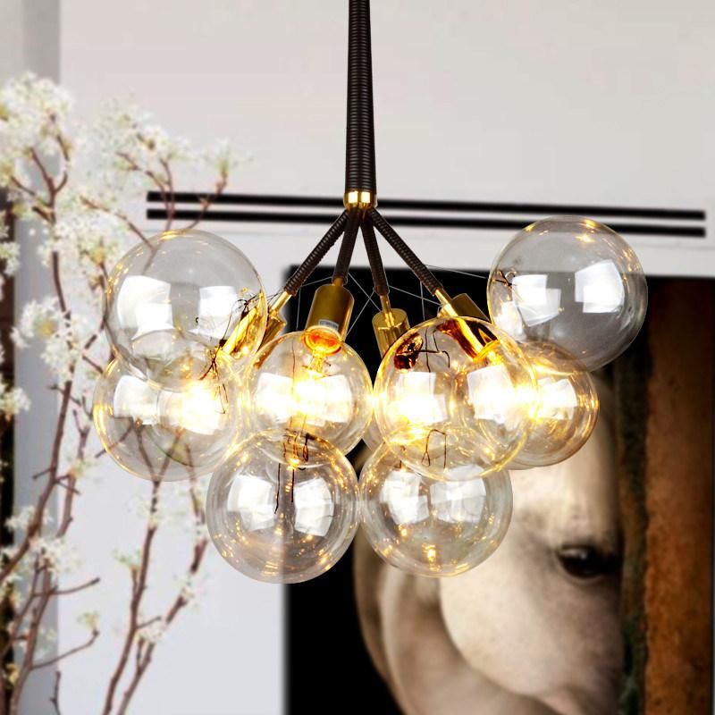 Clear Glass Bubble Decorative Ball Creative Pendant Light Haning Lamp