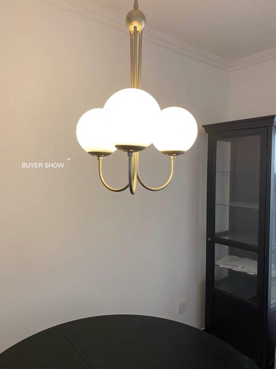 Nordic Glass Balls Pendant Lamp Metal Pipe Design Gold Light Fixtures Dining Room Lights Kitchen Pendant Lamp (WH-AP-171)