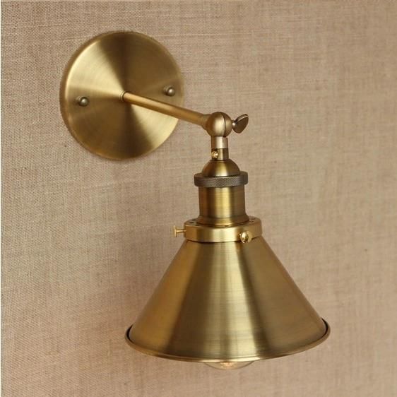 Wrount Iron Brass Vintage Wall Lamp Light for Cafe Room Edison Brass Wall Lamp (WH-VR-105)