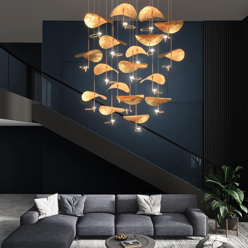 Restaurant Creative Chandelier All Copper Crystal Chandelier Pendant Light Lamp