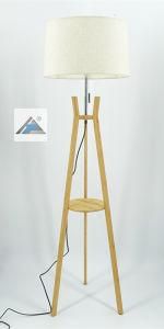Bamboo Tripod Floor Lamp with Fabric Shade (C5007400)