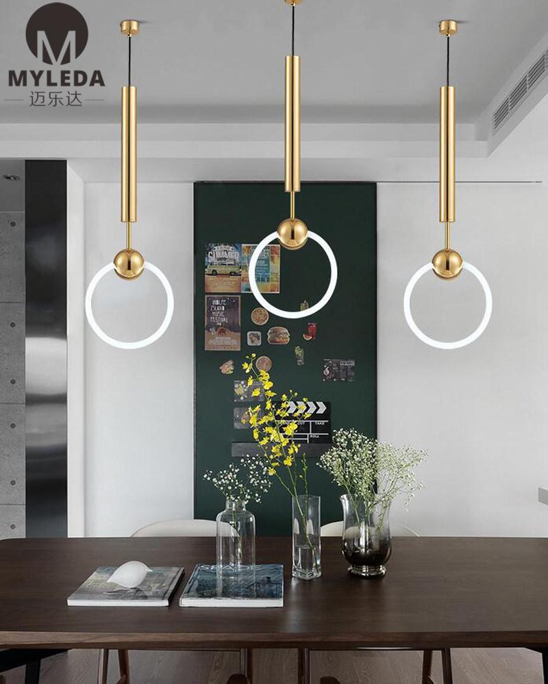 Home Decoration Iron Ceiling Glass LED Pendant Lamp