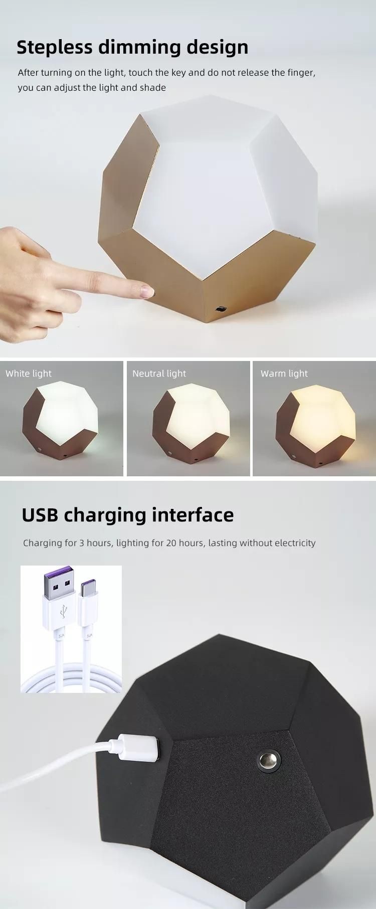 Whosesale Price modern USB Table Lamp Bedroom Bedside Kids Sleeping Toy Warm RGB LED Night Light