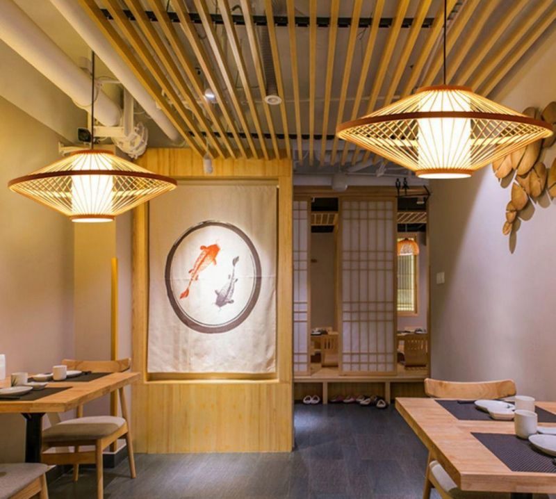 UFO Pendant Bamboo Lamp for Restaurant House Southeast Asia Japanese