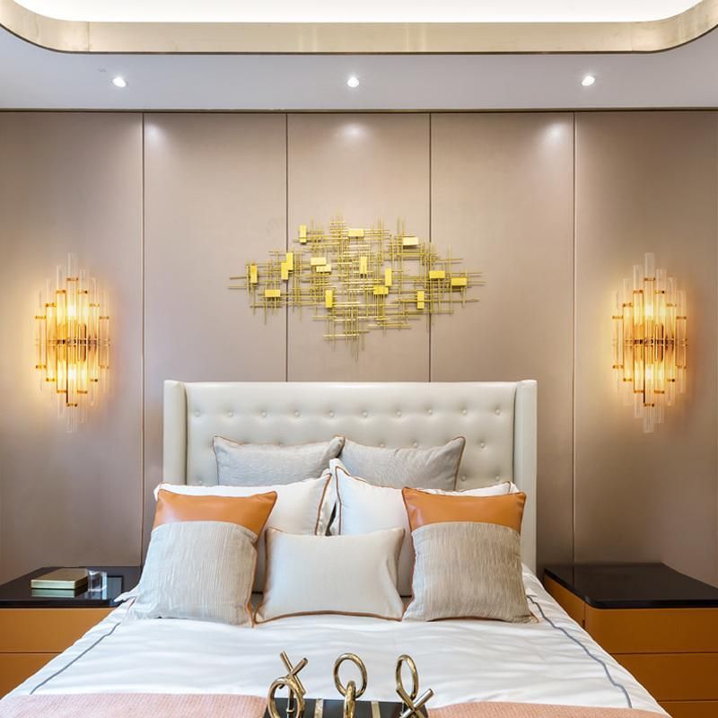 Postmodern Crystal Wall Lamp Creative Home Living Room Golden Luxury Light Project Wall Lamp (WH-OR-157)