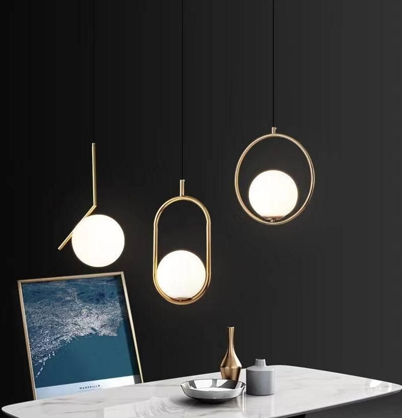 Round Glass Ball Small Drop Hanging Pendant Lamp Home Chandelier Lighting