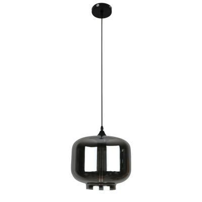 Modern Smoke Grey Hand Blown Glass Decorative Indoor Pendant Lamp