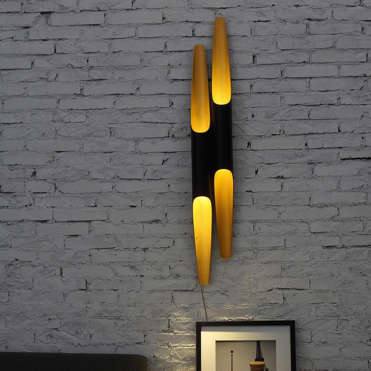 Black LED Wall Lamp up and Down Wall Bedside Wall Lamp