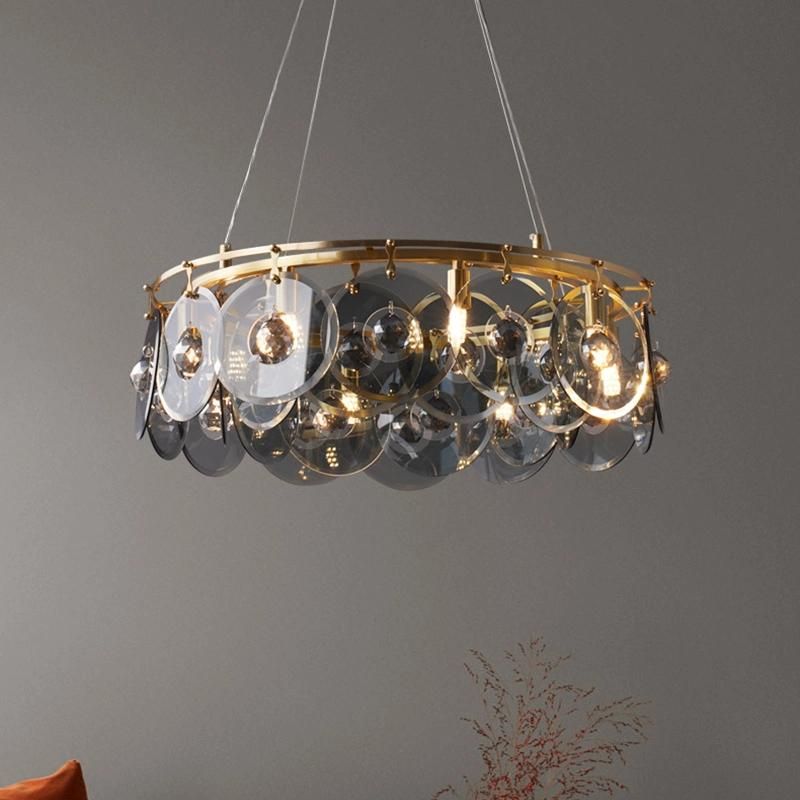 Postmodern Villa Living Room Pendant Lamp All Copper Dining Room Lamps