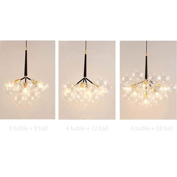Magic Bean Bubbles Glass Ball Hanging Pendant Lamp for Home Living Decoration