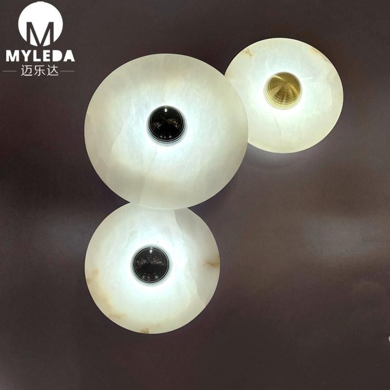 Modern Marble Brass Color Wall Lamp
