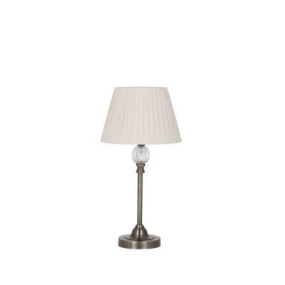 Renee Antique Brass Acrylic Ball Knife Pleat Shade Table Lamp