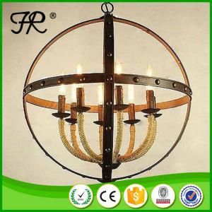 European Iron Hemp Rope with 8 Lights Width 600mm