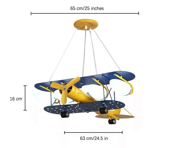 Kids Room Lamp for Children Chandelier E27 Airplane Hanging Lamp Ceiling Lights for Bedroom (WH-MA-147)
