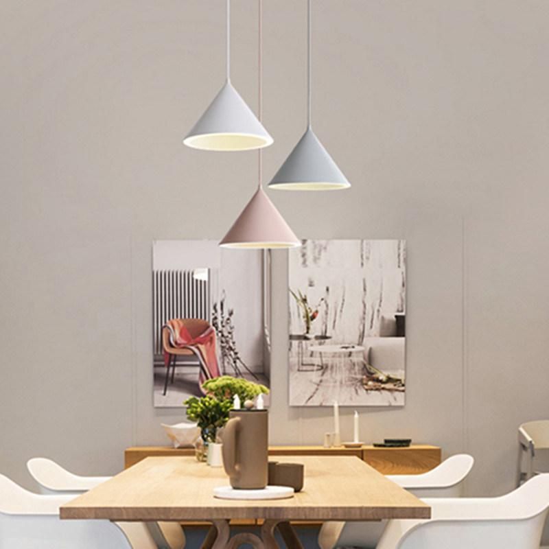 Modern Small Pendant Lamp LED Cone Light Fixture with Aluminum Lampshade for Cafe Bar Restaurant Pendant Lamp (WH-AP-193)