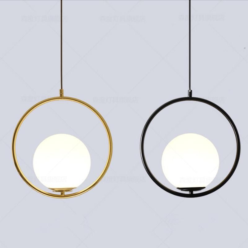 Design Modern Glass Hanging Pendant Light Lamp for Restaurant Coffee