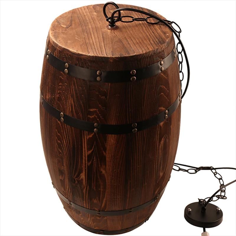 Winery Creative Restaurant Decoration Wine Barrel Light Solid Wood Barrel Chandelier (WH-VP-142)