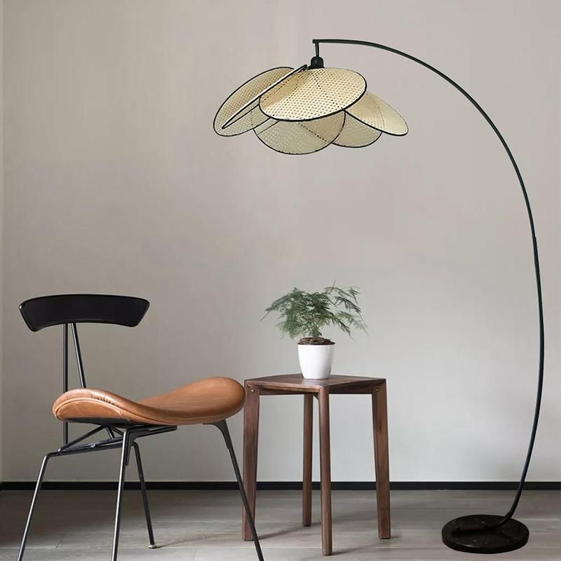 Wind Fall Floor Lamp Minimalist Retro Designer Living Room Bedroom New Chinese Bamboo Floor Lamp (WH-WFL-17)
