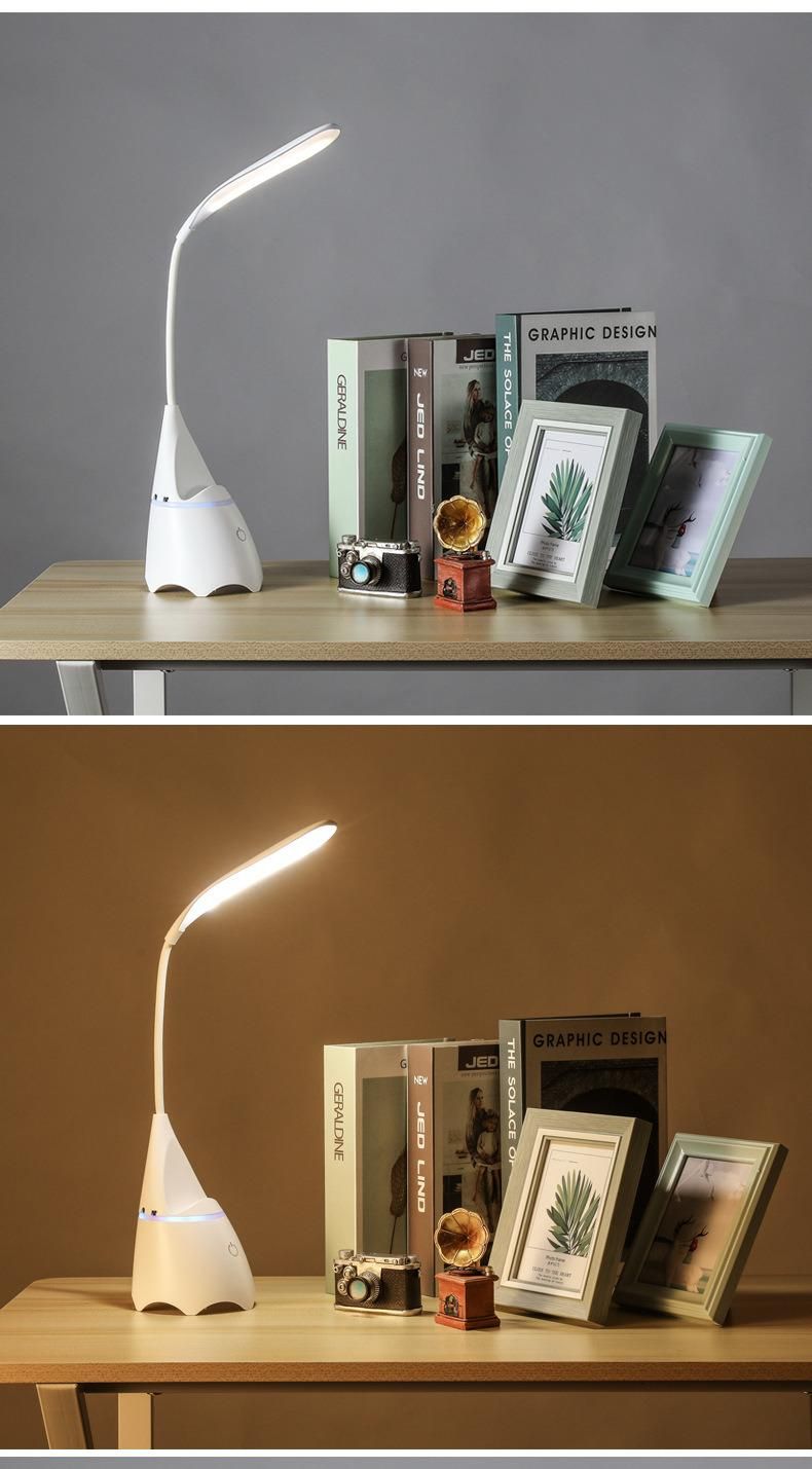 High Quality LED Reading Lamp with Bluetooth Speaker Table Lamp