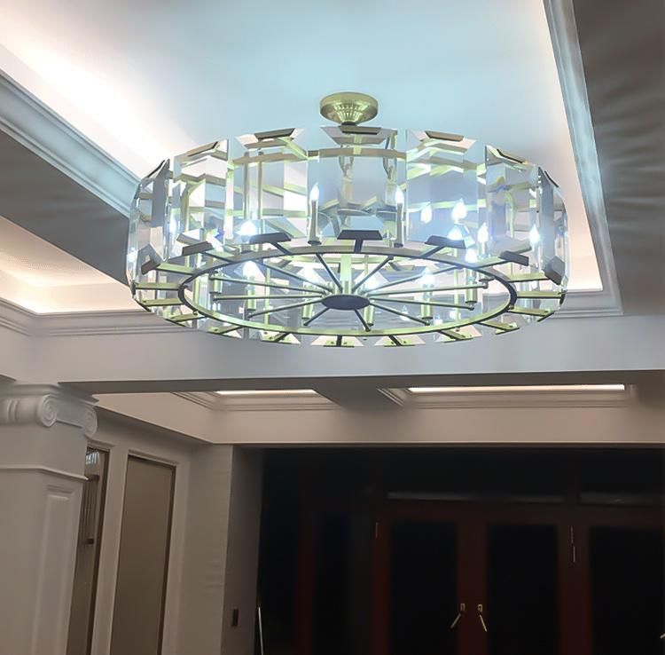 Post Modern Gold Dining Room Living Room Hotel Chandelier with Clear Crystal