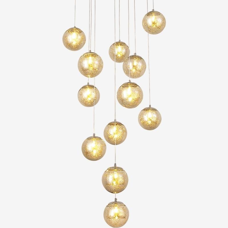 Ball Type Creative Chandelier Stair Light Living Room Pendant Lamp
