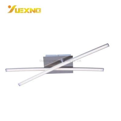 Strip Square Silver Base Decor Indoor Lamp LED Ceiling Lighting Fixture for Office School Shopping Mall