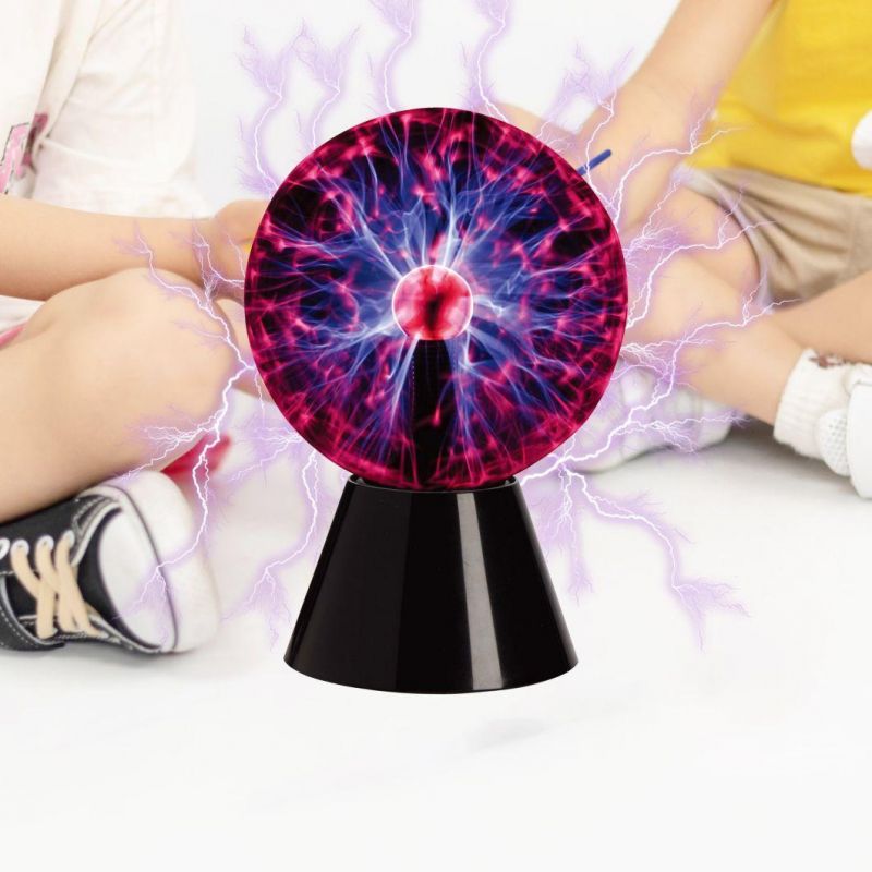 8 Inch Touch Sound Sensitive Plasma Globe Ball Lamp for Christmas Party Gift Decoration