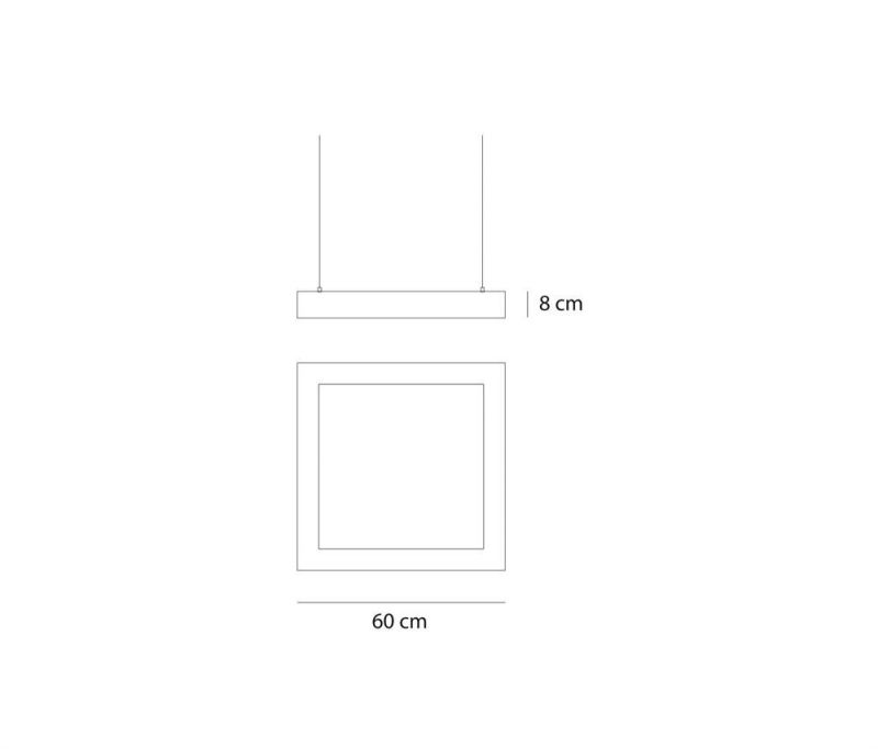 2022 Modern Rectangular Pendant Lighting LED Shape Light Linear for Office Pendant Light
