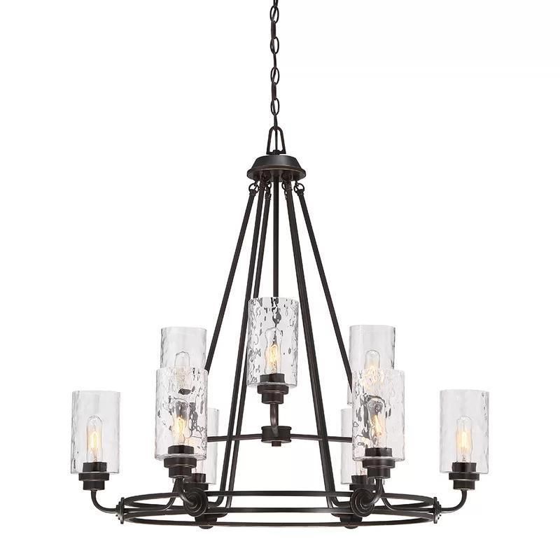 6-Light Farmhouse Metal Chandelier Classic Pendant Lighting for Kitchen Dining Living Room