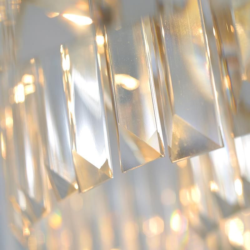 Gold Suspension Round Design Crystal Pendant Lamp for Indoor Home Ceiling Decor (WH-AP-95)