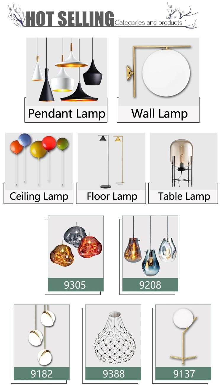 Glass Green Plant Pendant Lamp