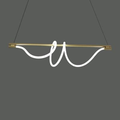 Flexible Modern LED Fabric Nylon Long Pendant Lamp
