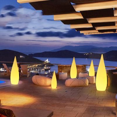 LED Floor Lamp Waterdrop PE Plastic Landscape Lamp Colorful Stand Lamp