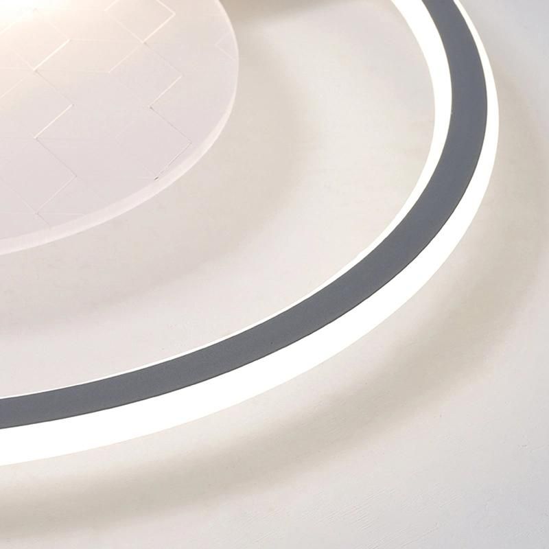 Wood Acrylic Circle Ceiling Light Bedroom Lamp Simple Living Light Bedroom Lamp