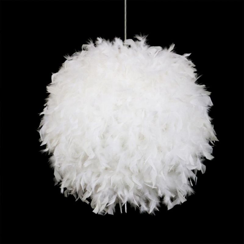 modern Feather Pendant Lamp E27 Lamp Holder Fairy Hanging Lamp Goose Feather Bedroom Dining Room Loft Chandelier Ceiling Light